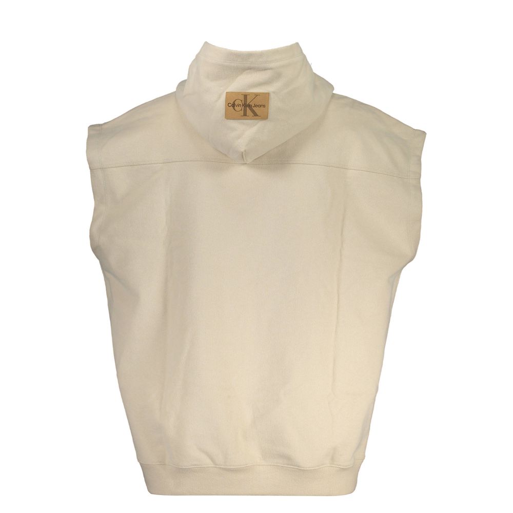 Beigefarbener Baumwollpullover
