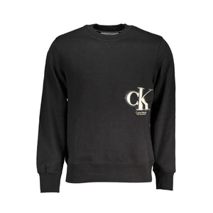 Schwarzer Baumwollpullover