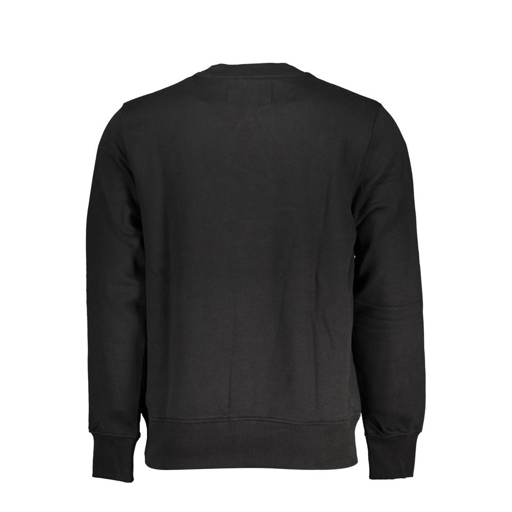 Schwarzer Baumwollpullover