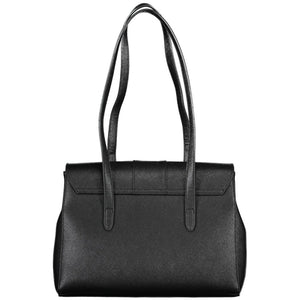 Schwarze Handtasche aus Polyethylen