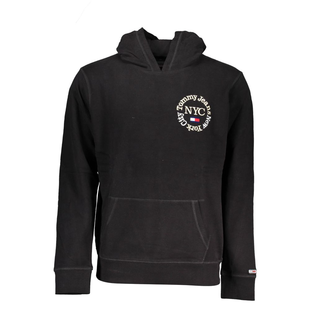 Schwarzer Baumwollpullover