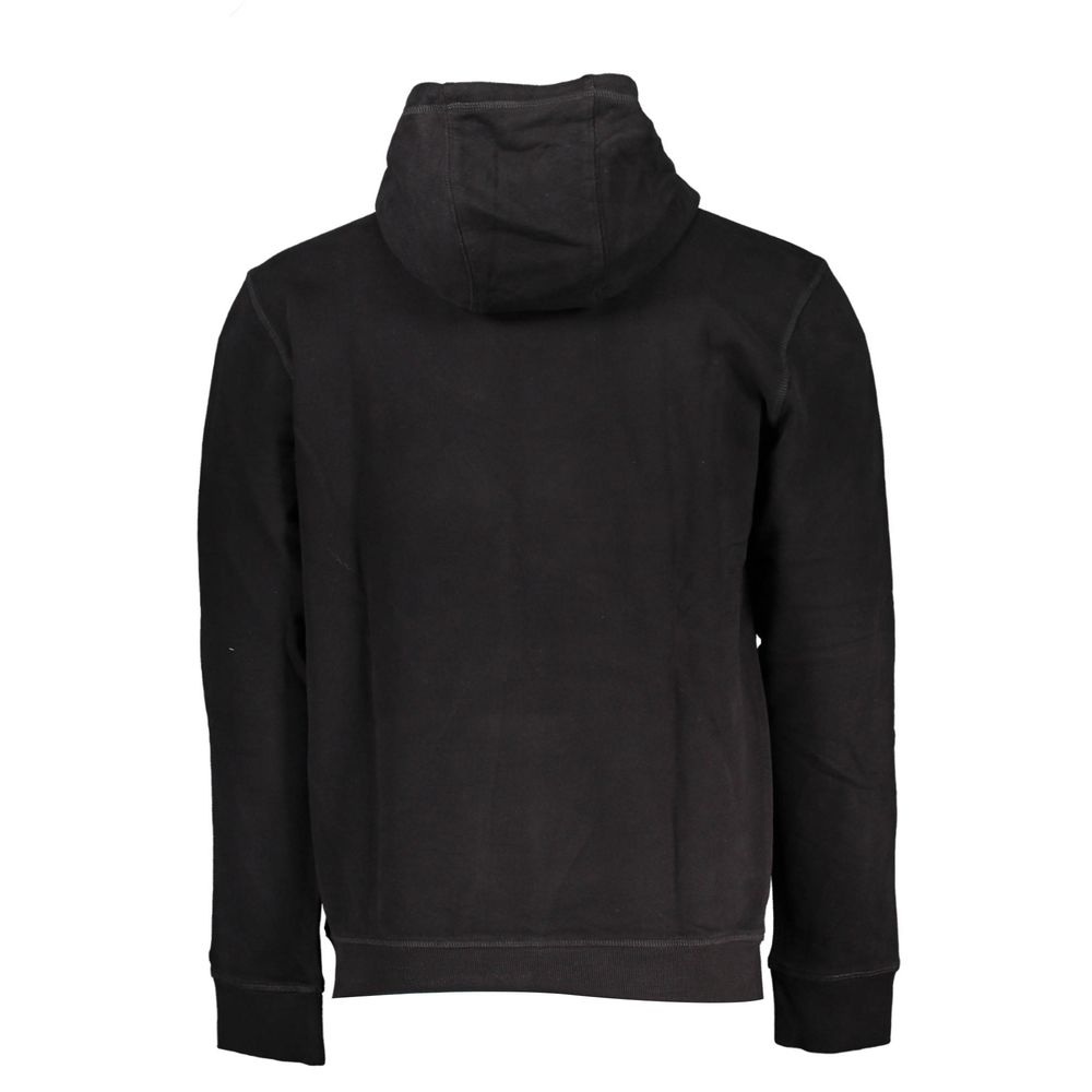 Schwarzer Baumwollpullover