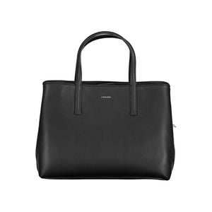 Schwarze Polyester-Handtasche