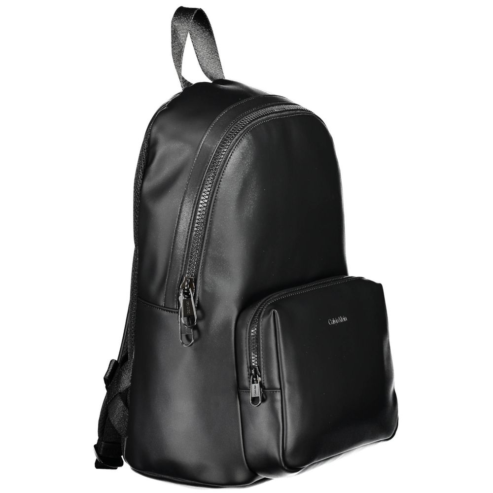 Schwarzer Polyester-Rucksack