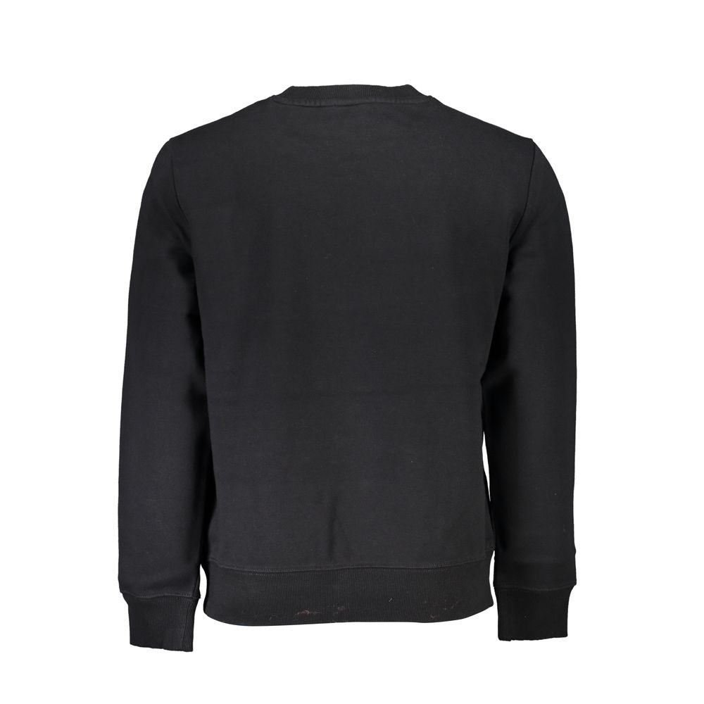 Schwarzer Baumwollpullover