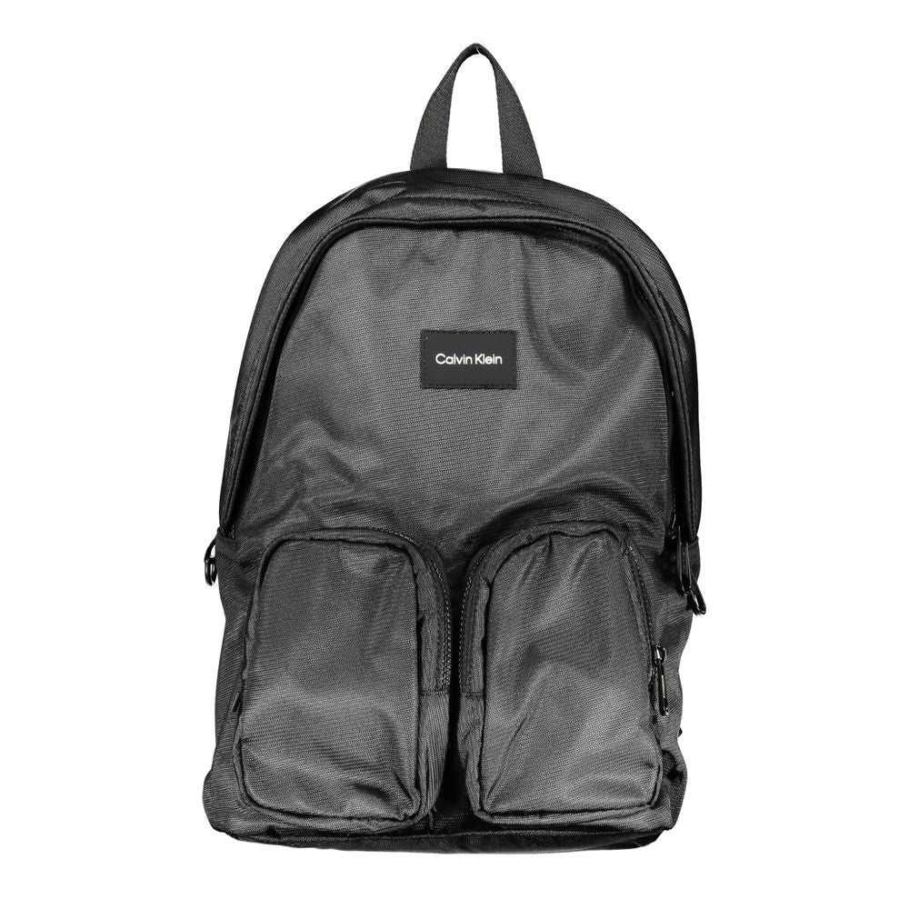Schwarzer Polyester-Rucksack
