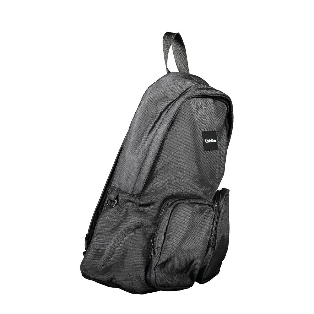 Schwarzer Polyester-Rucksack