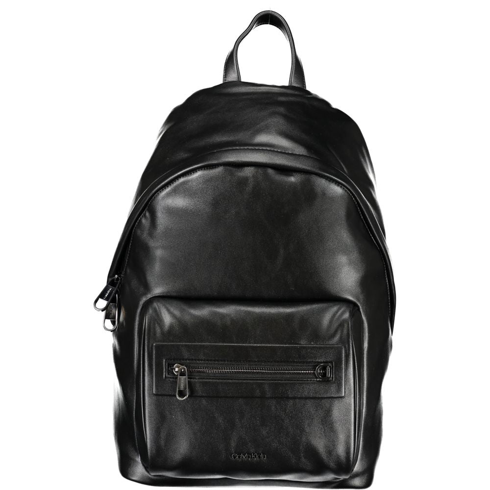 Schwarzer Polyester-Rucksack