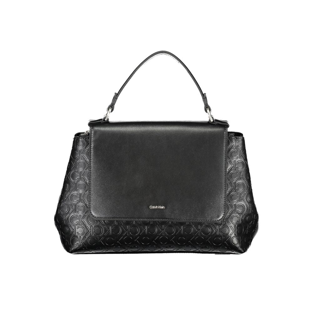 Schwarze Polyester-Handtasche
