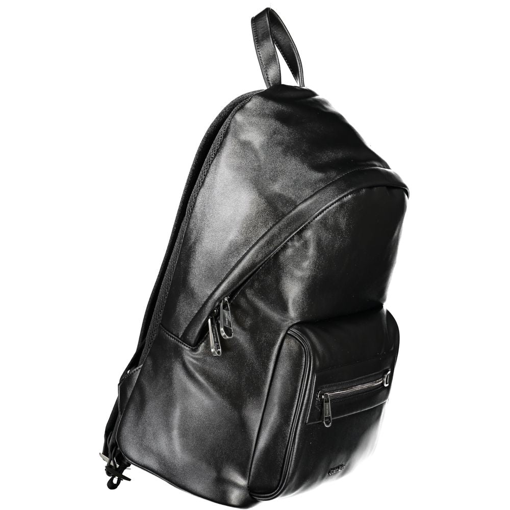 Schwarzer Polyester-Rucksack