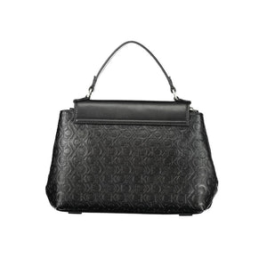 Schwarze Polyester-Handtasche