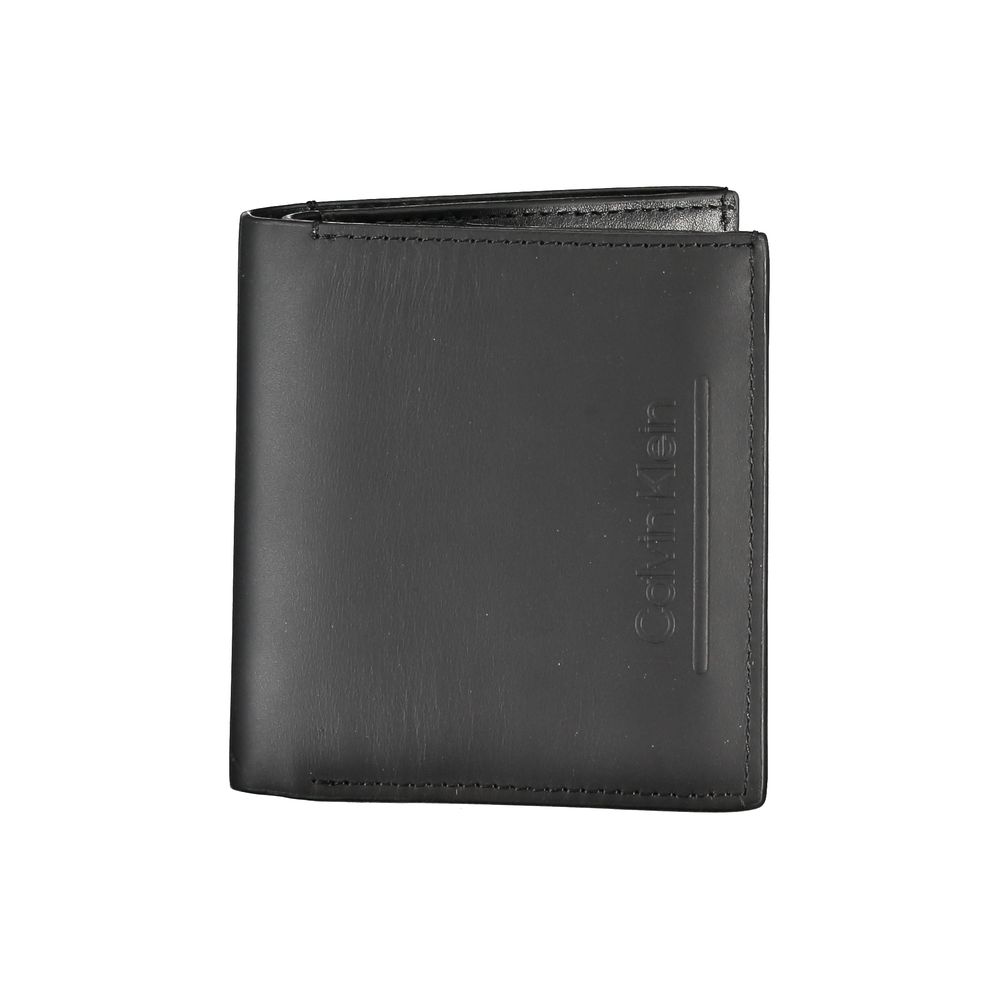 Schwarze Lederbrieftasche