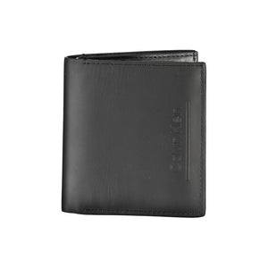 Schwarze Lederbrieftasche