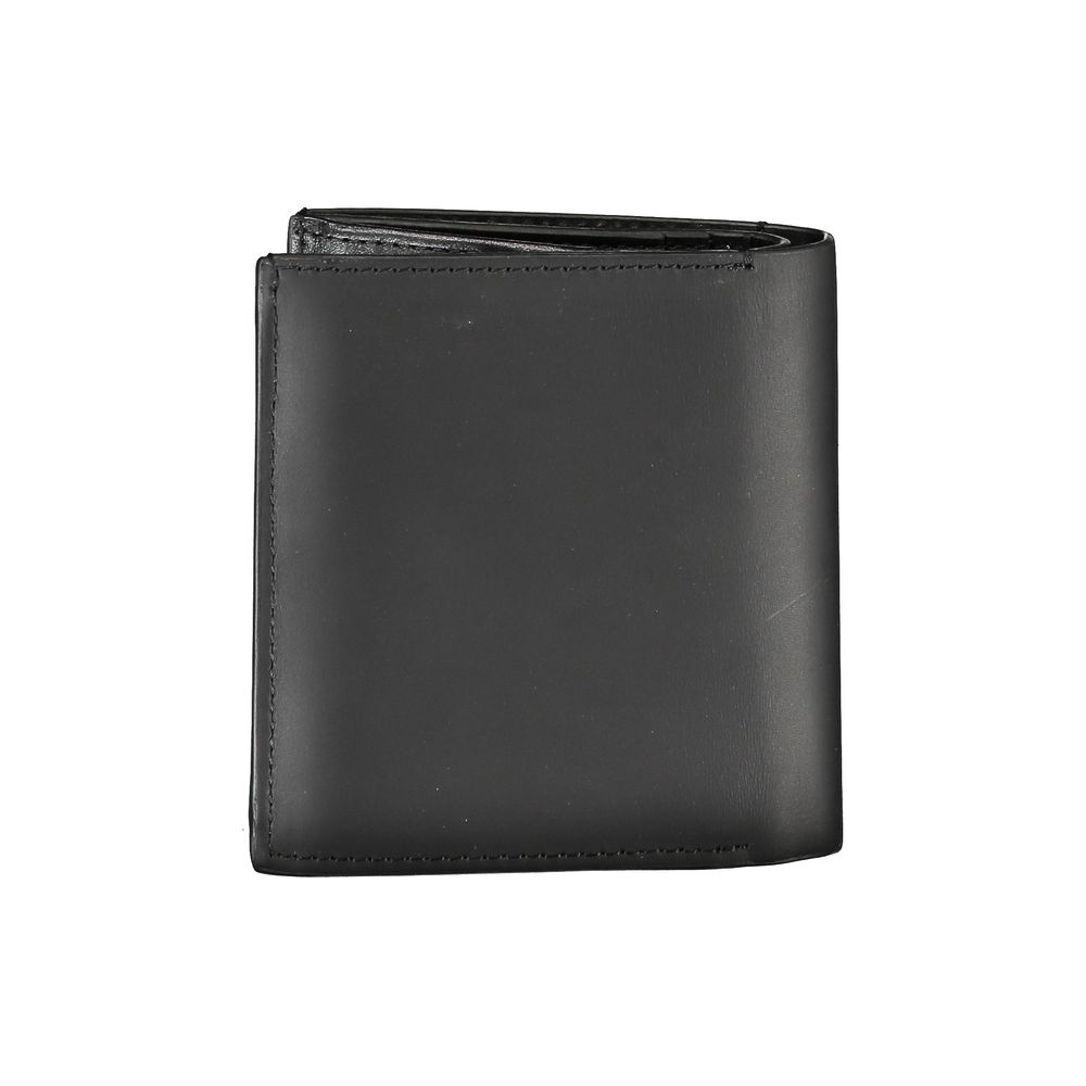 Schwarze Lederbrieftasche