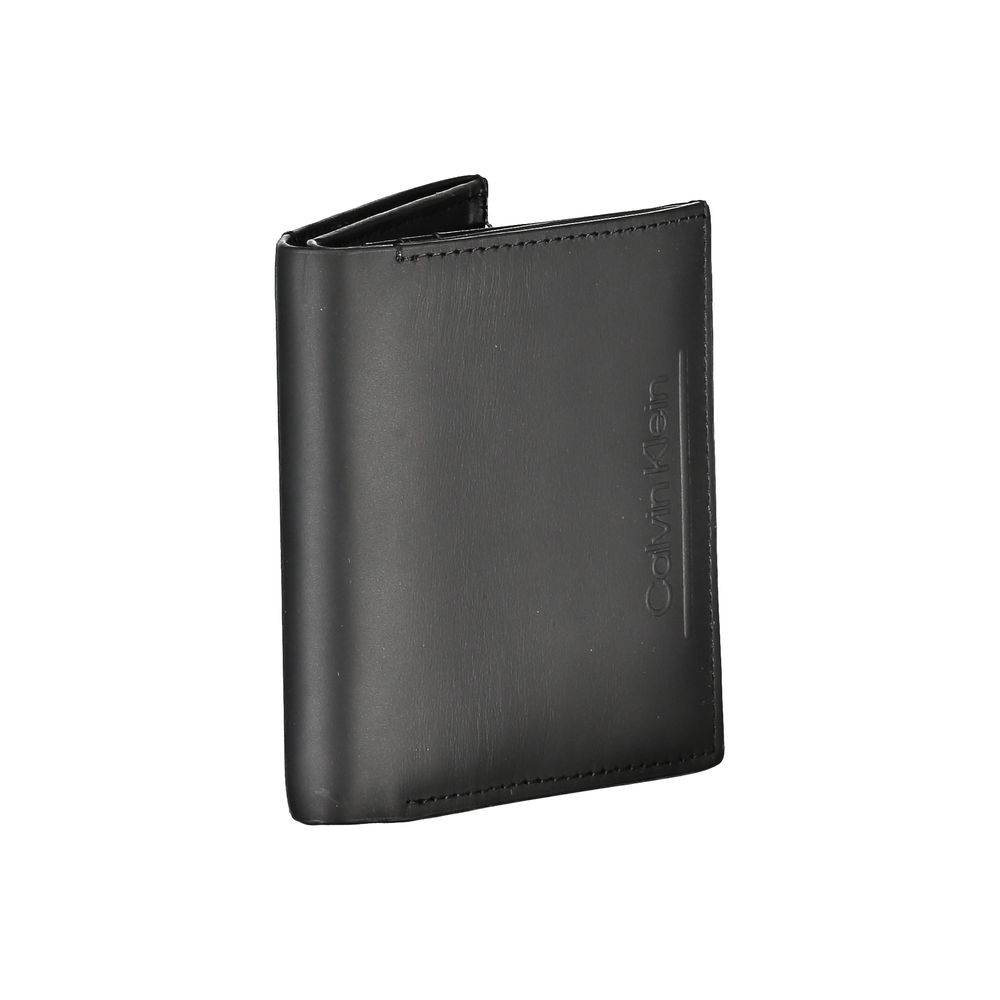 Schwarze Lederbrieftasche