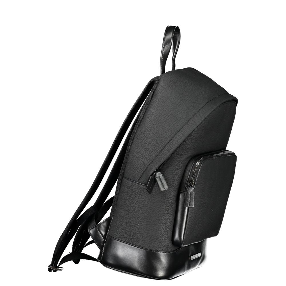 Schwarzer Polyester-Rucksack