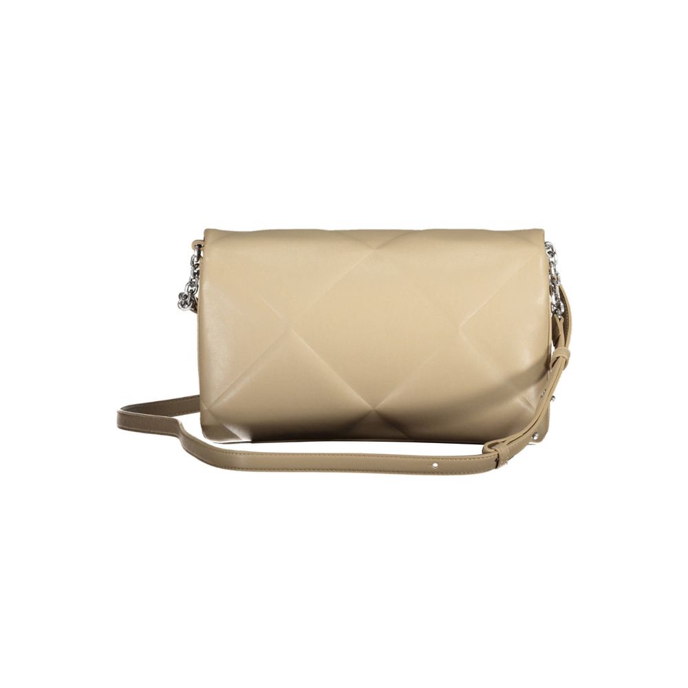 Beige Polyester Handtasche
