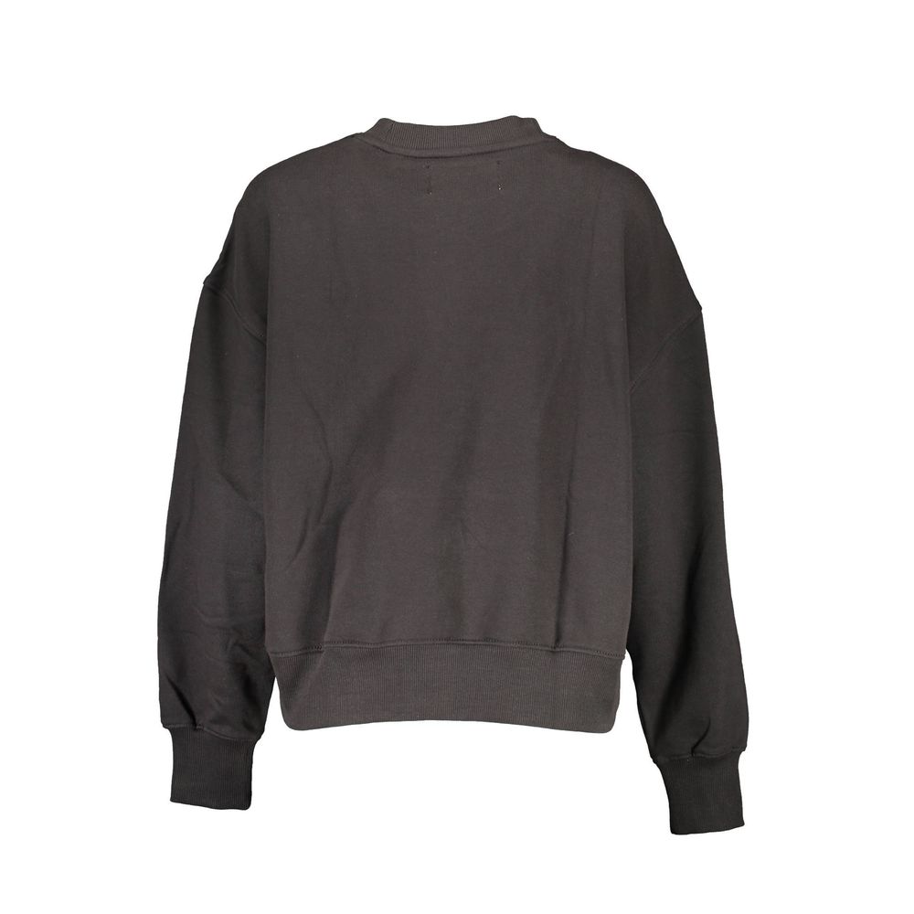 Schwarzer Baumwollpullover