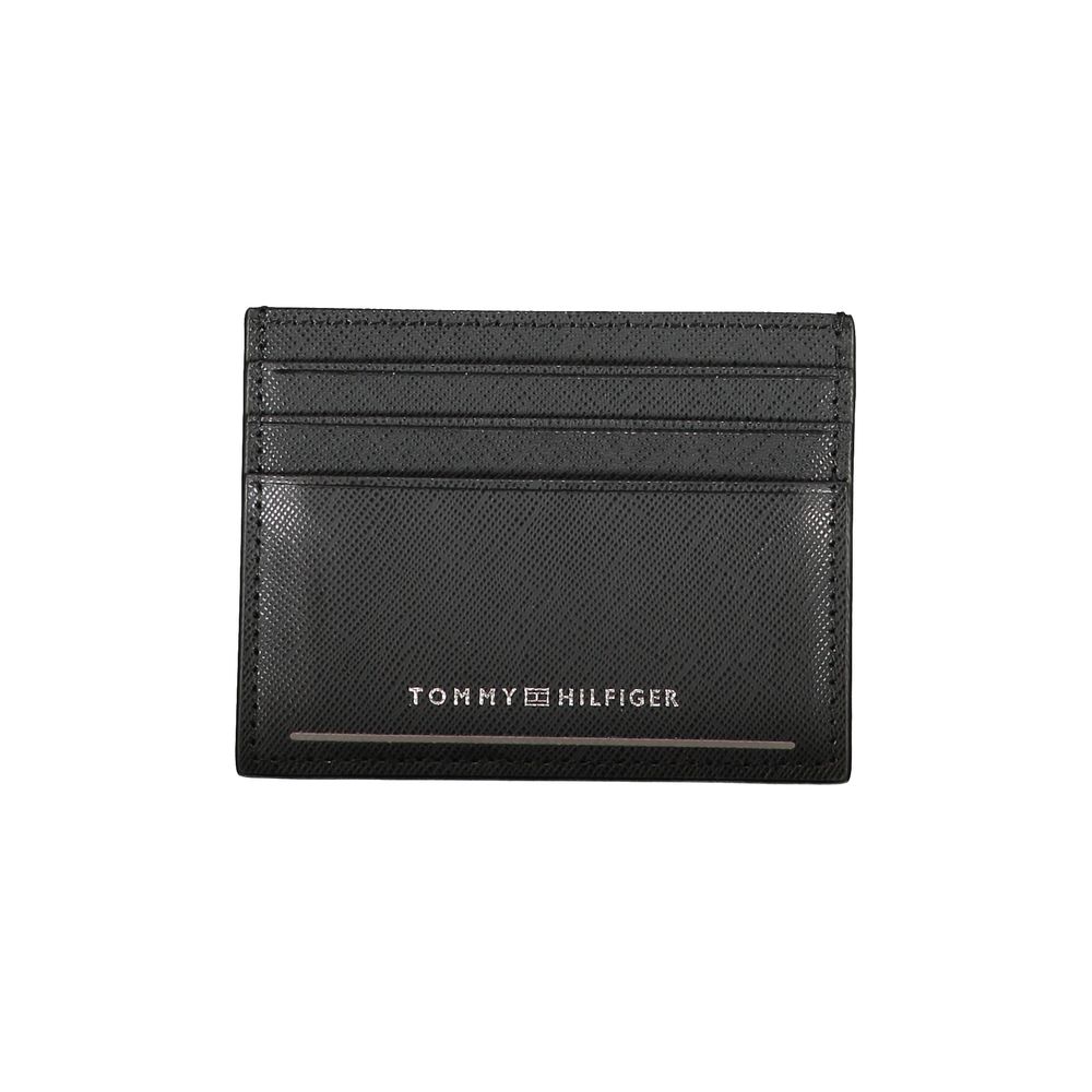Schwarze Lederbrieftasche