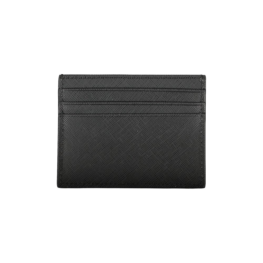 Schwarze Lederbrieftasche