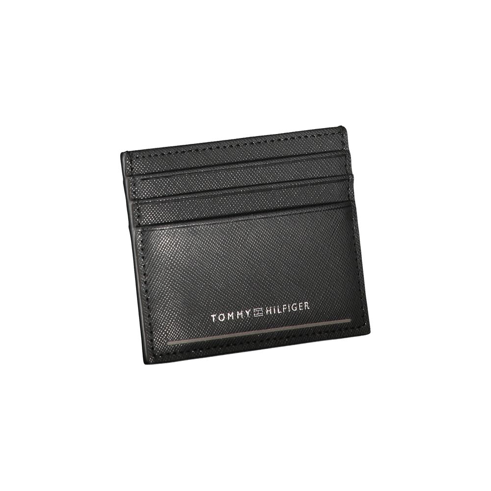 Schwarze Lederbrieftasche
