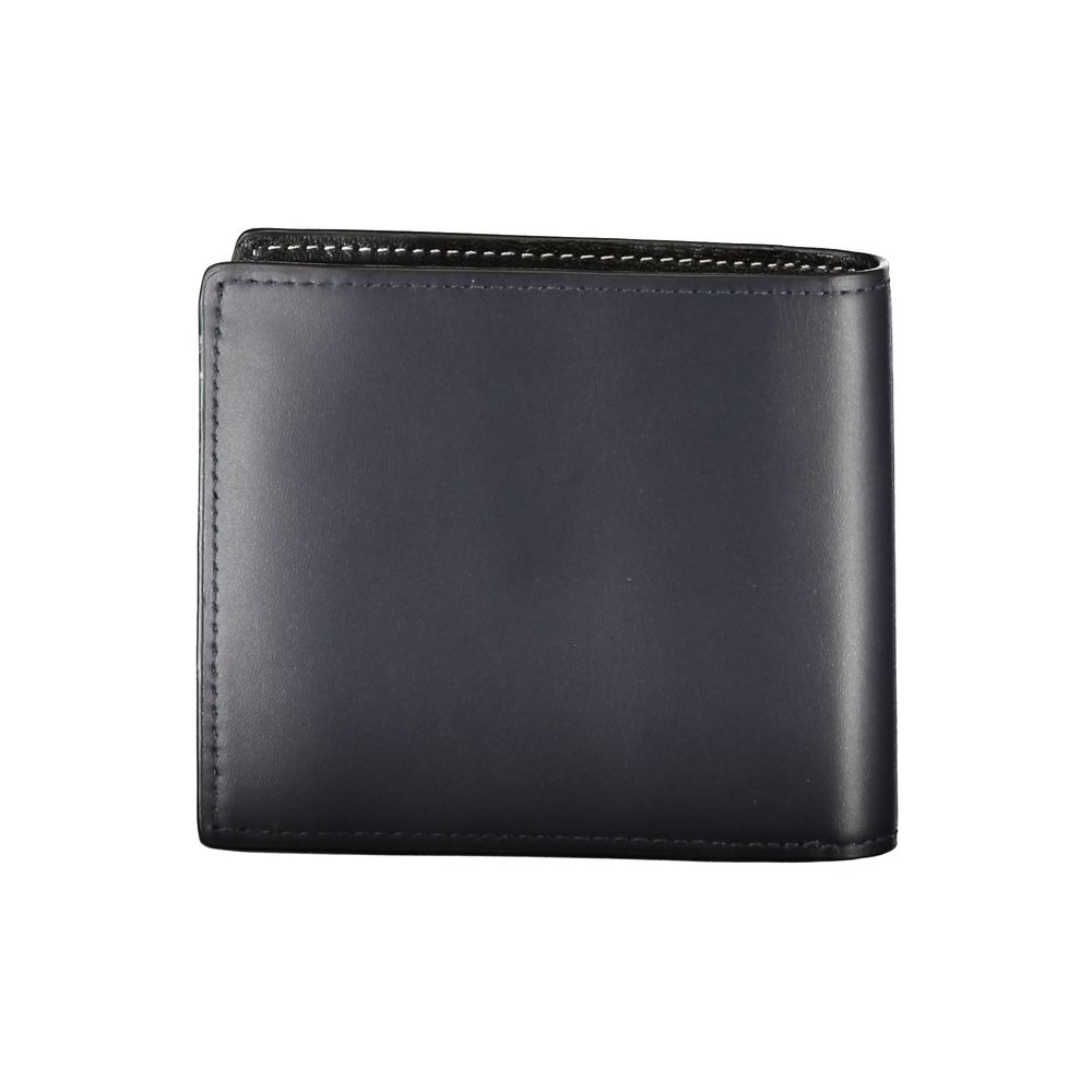 Blaue Lederbrieftasche