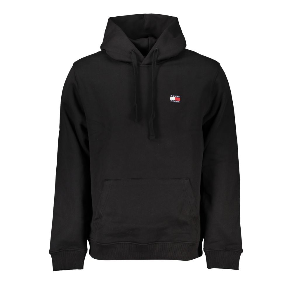 Schwarzer Baumwollpullover
