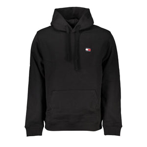 Schwarzer Baumwollpullover