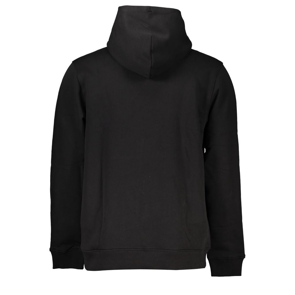 Schwarzer Baumwollpullover