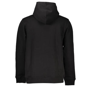 Schwarzer Baumwollpullover