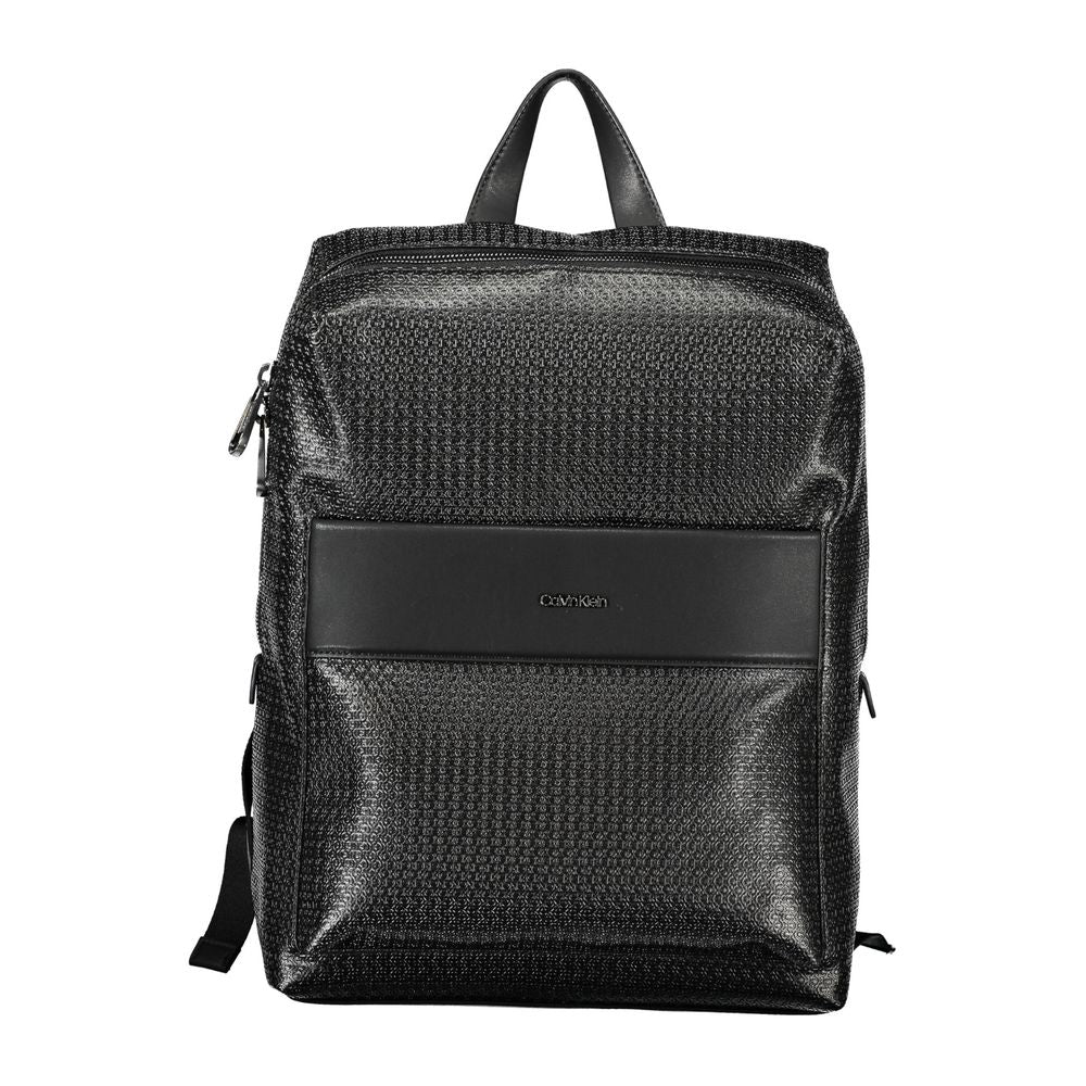 Schwarzer Polyester-Rucksack