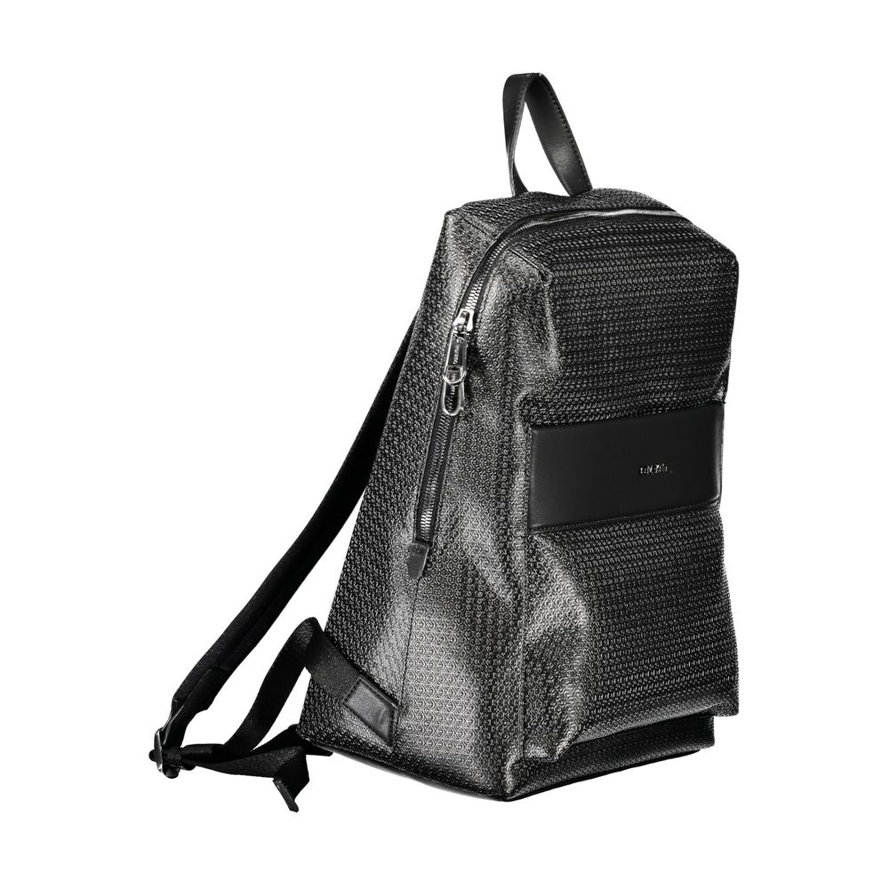 Schwarzer Polyester-Rucksack
