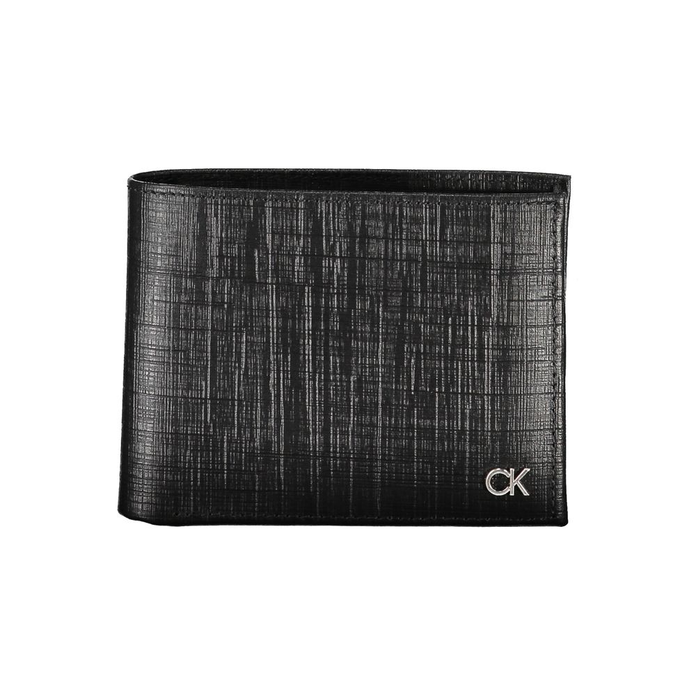 Schwarze Lederbrieftasche