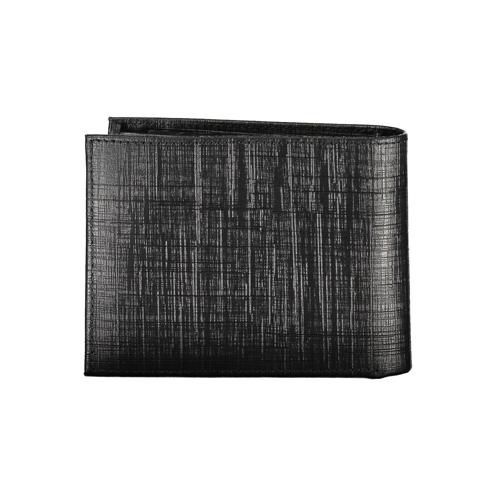 Schwarze Lederbrieftasche