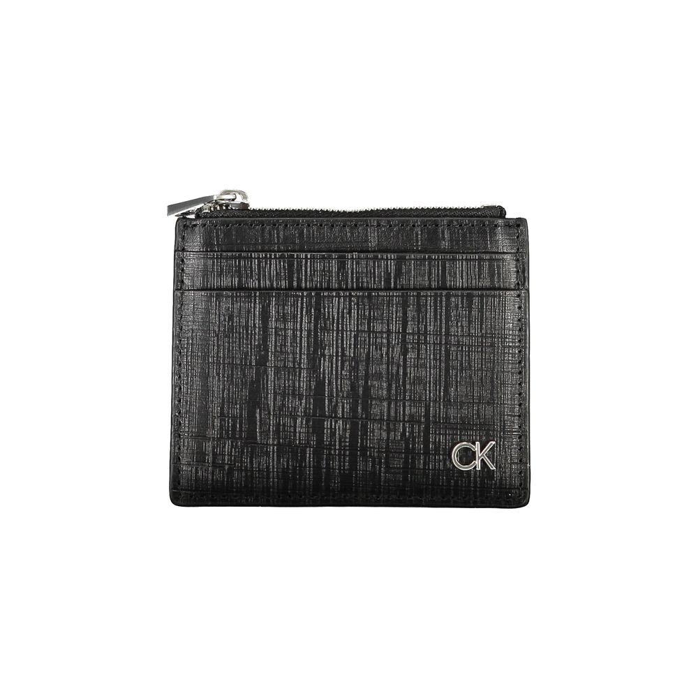 Schwarze Lederbrieftasche