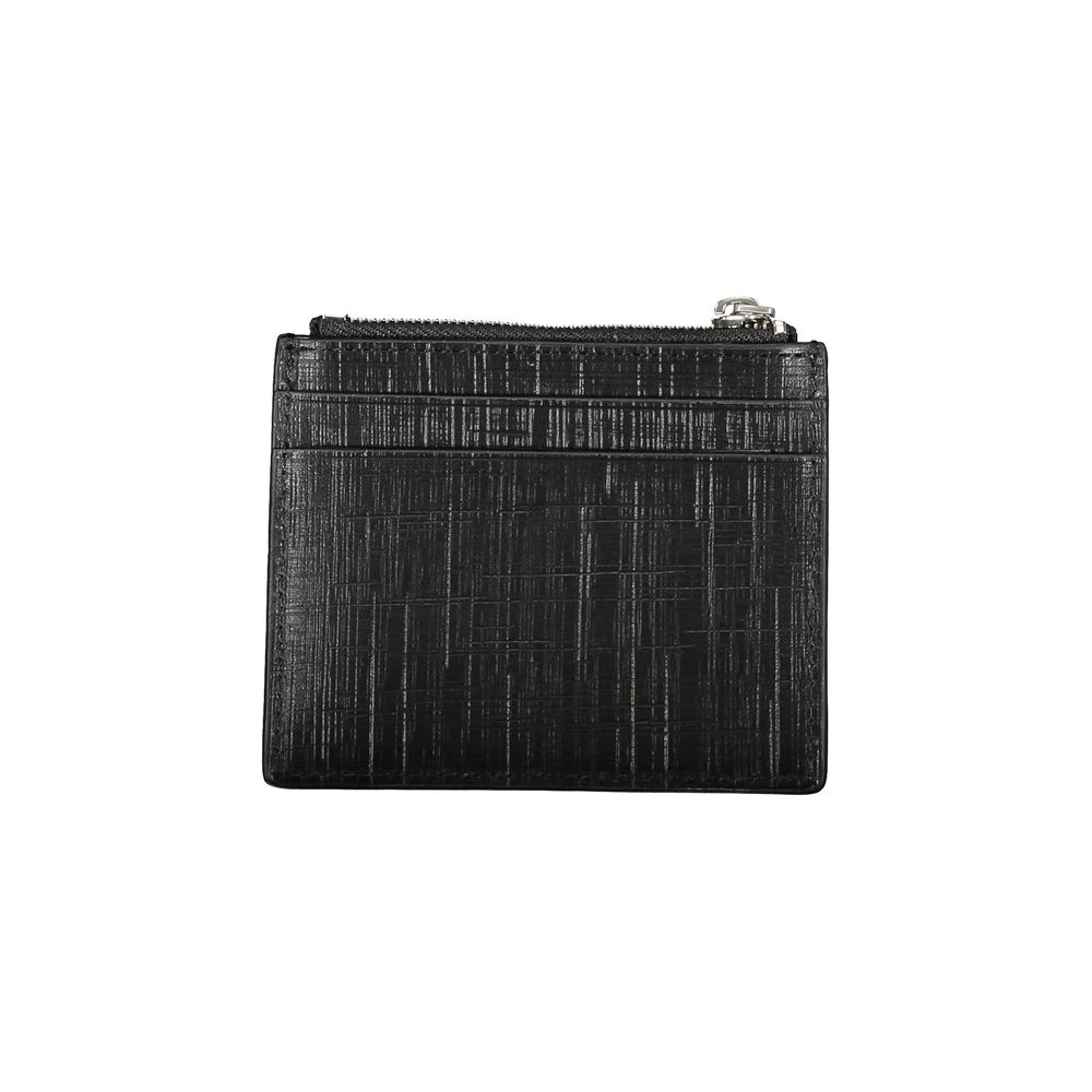 Schwarze Lederbrieftasche