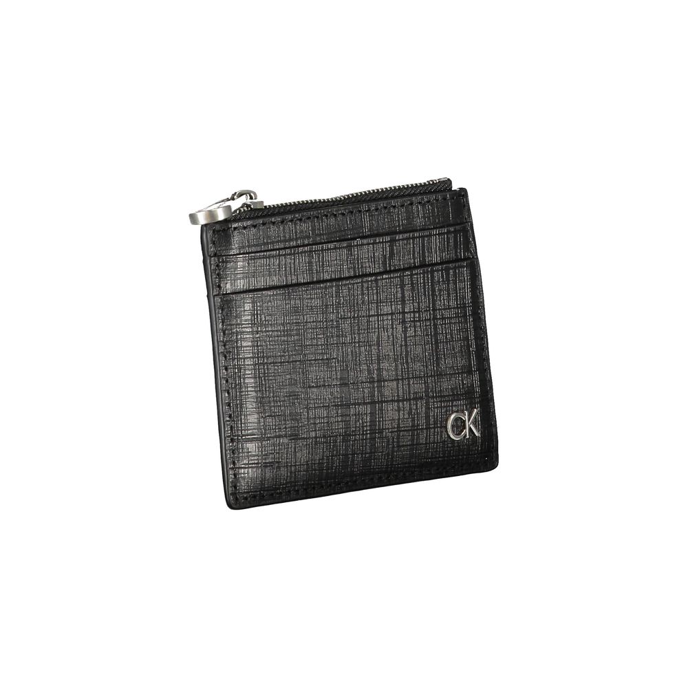 Schwarze Lederbrieftasche
