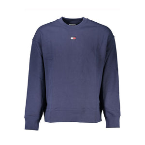 Blauer Baumwollpullover