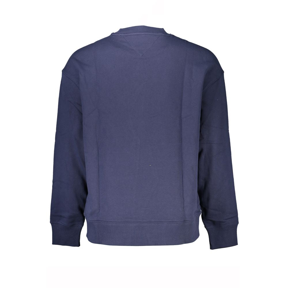 Blauer Baumwollpullover