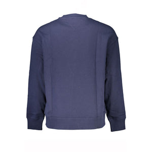 Blauer Baumwollpullover