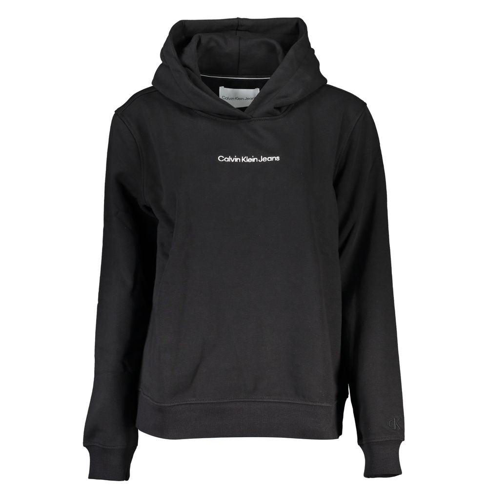 Schwarzer Baumwollpullover