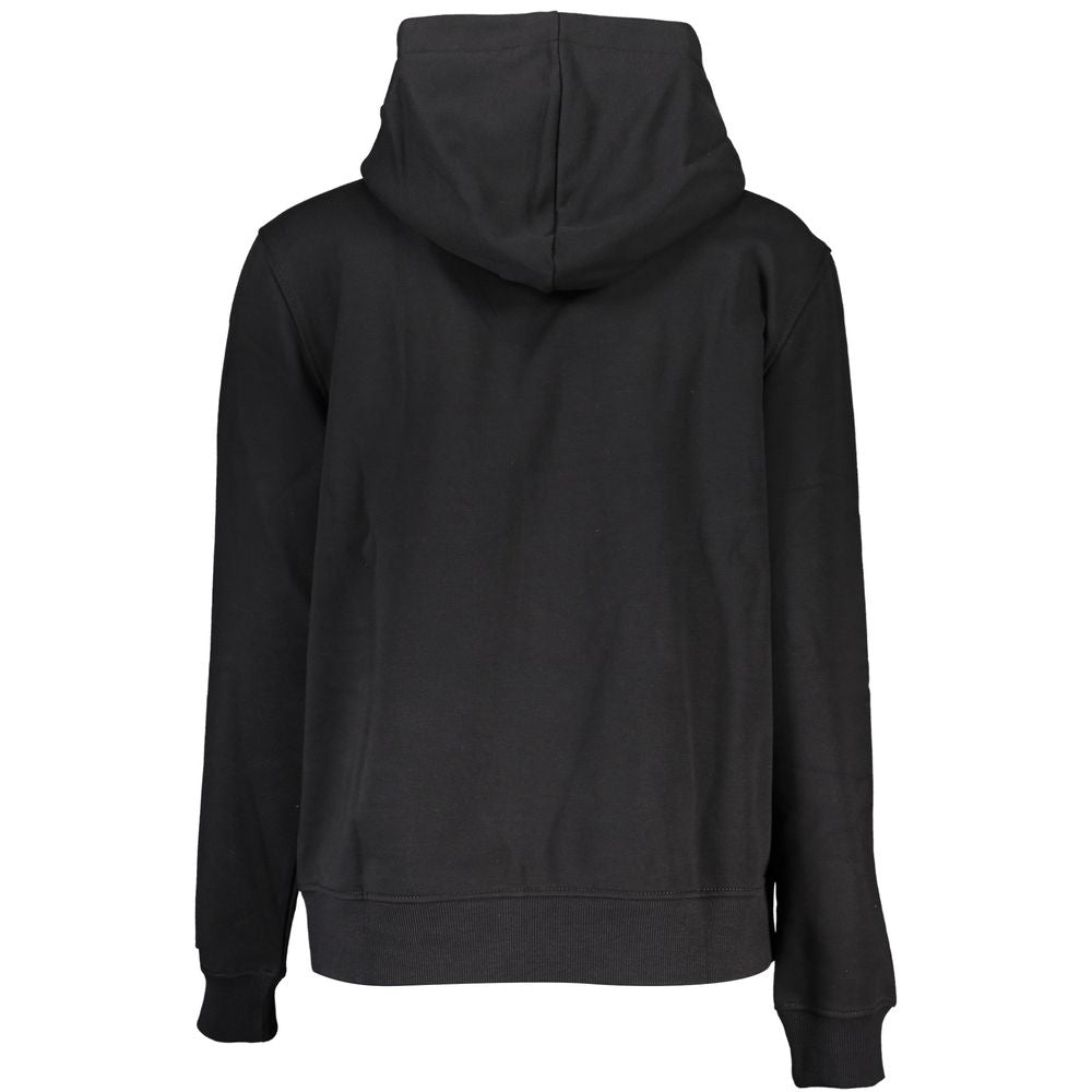 Schwarzer Baumwollpullover