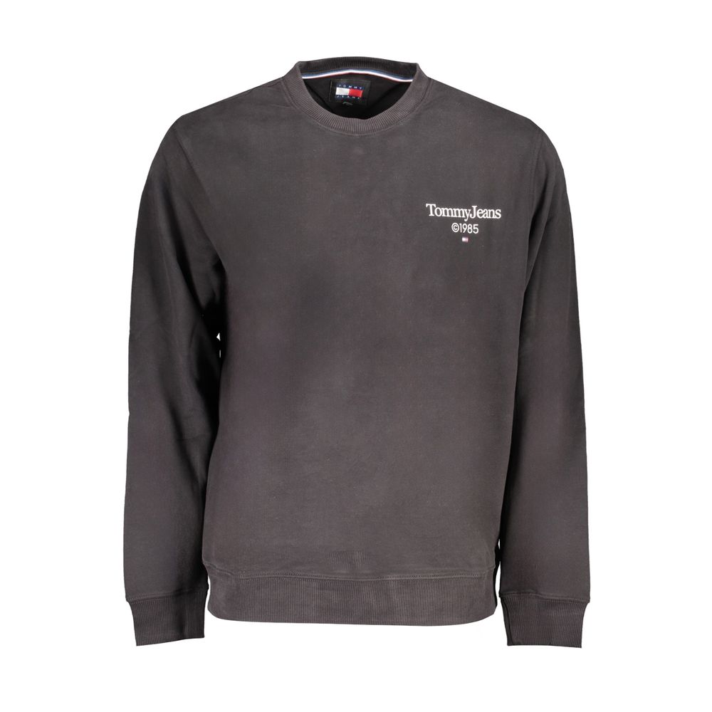 Schwarzer Baumwollpullover