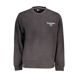 Schwarzer Baumwollpullover