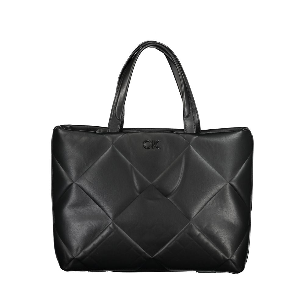 Schwarze Baumwollhandtasche