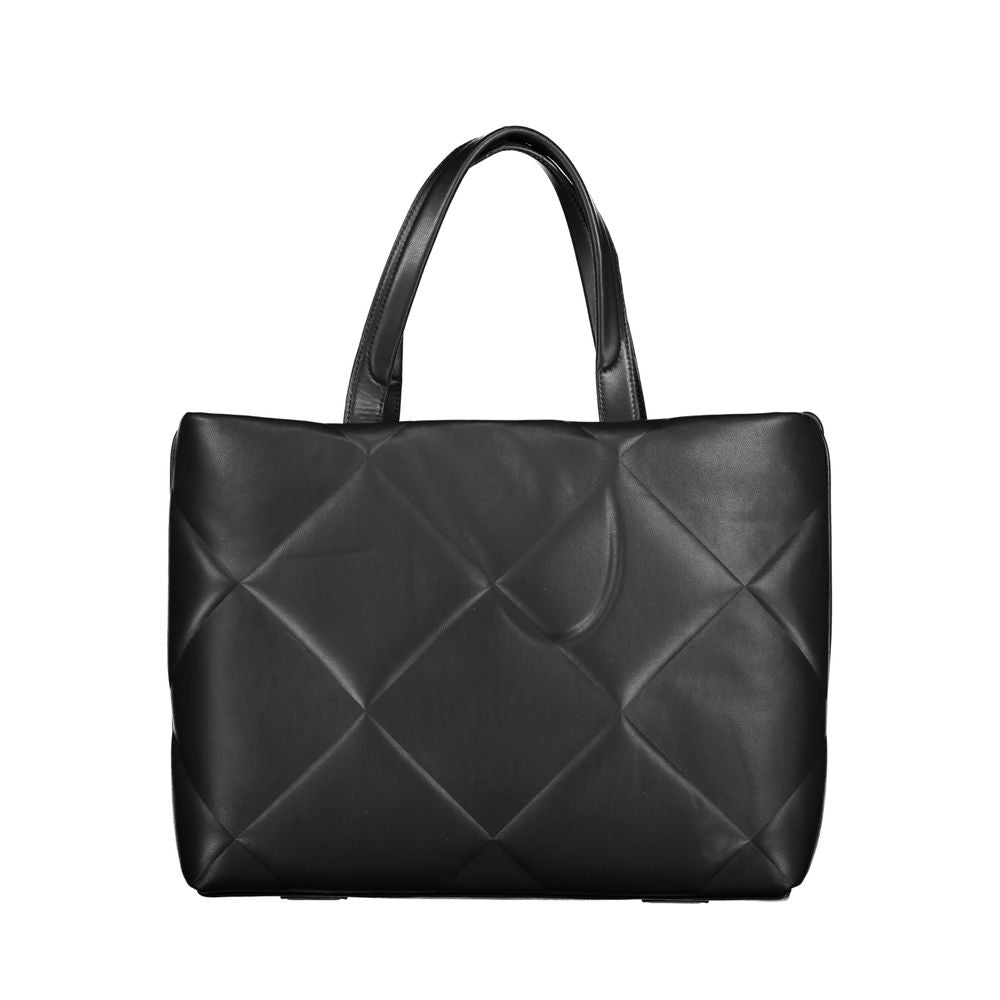Schwarze Baumwollhandtasche