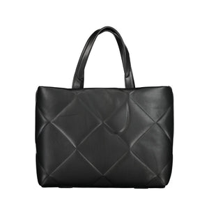 Schwarze Baumwollhandtasche
