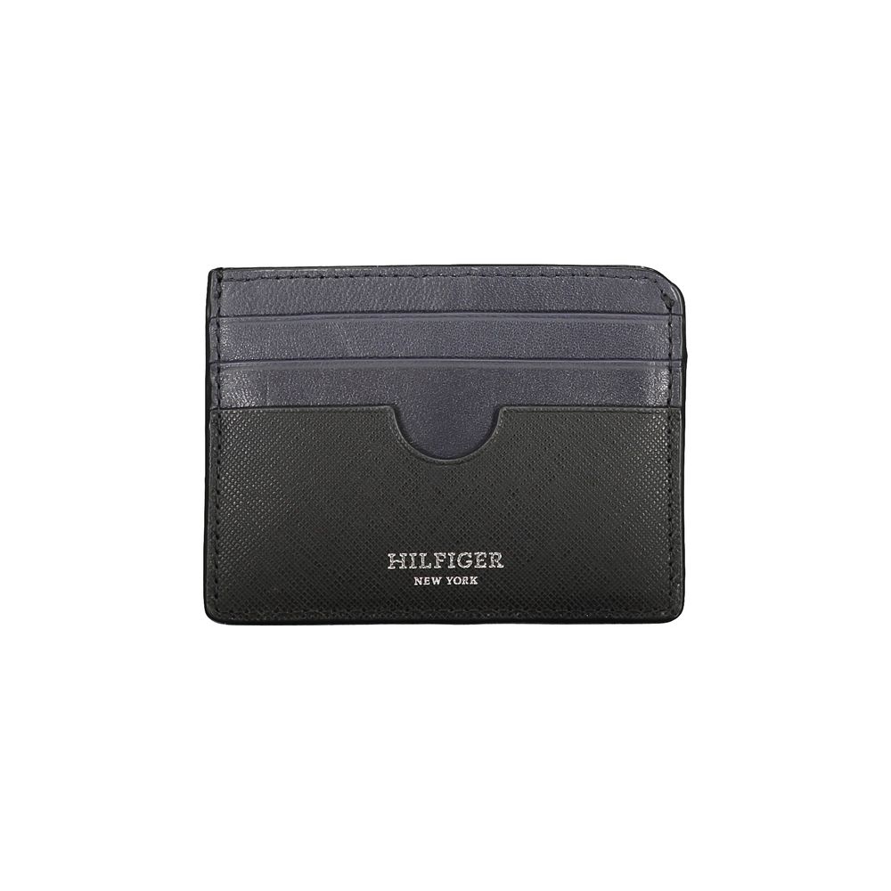 Schwarze Lederbrieftasche