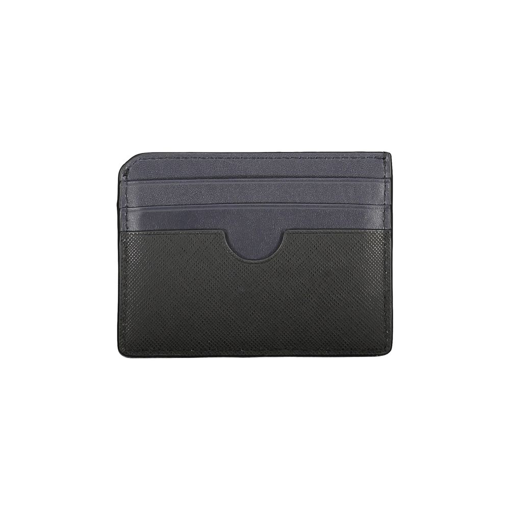 Schwarze Lederbrieftasche