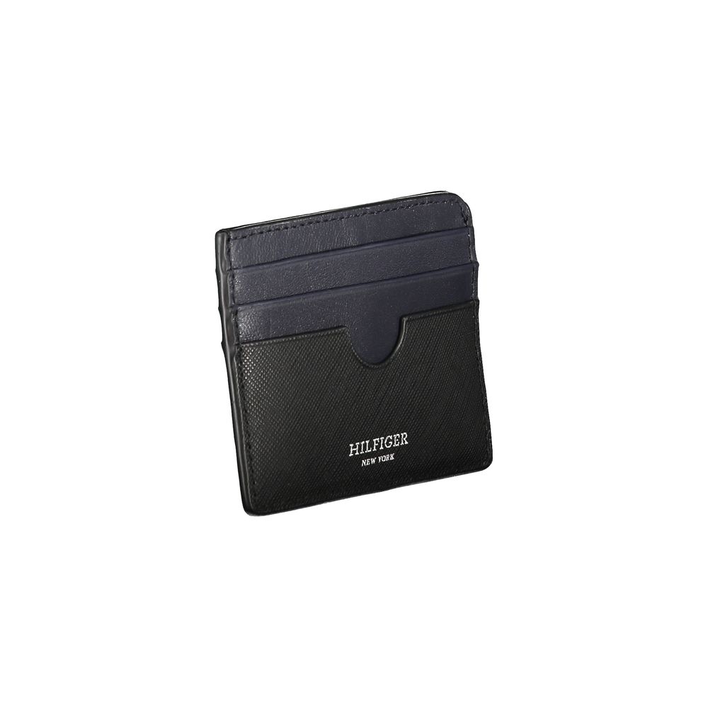 Schwarze Lederbrieftasche